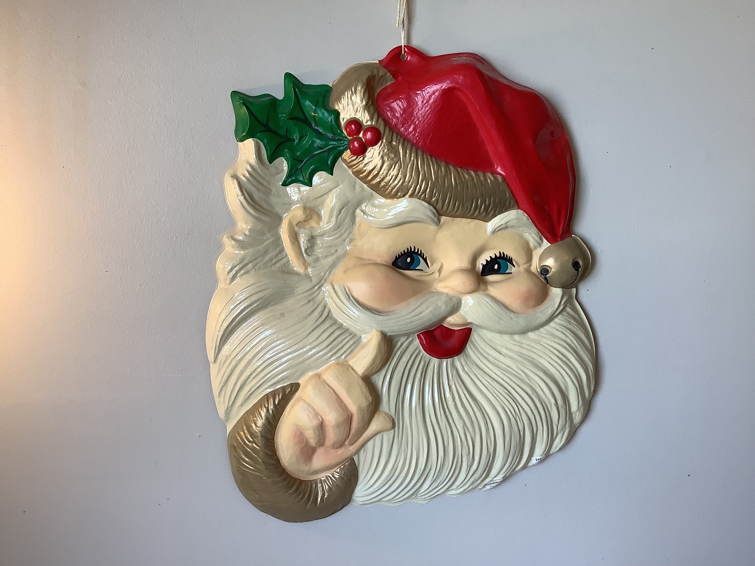 サンタクロース　ビンテージ　壁掛け Rustic Vintage Inspired Santa Framed Wall Decor | Antique