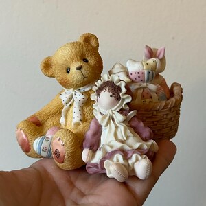 Cherished Teddies Randy Bear Figurine 1998 Vintage Collectable, Friendship Gift, Good Friends Around, Friend Gift