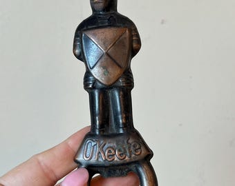 Okeefe Bottle Opener, Brass Knight Design, Retro Bar Accessory