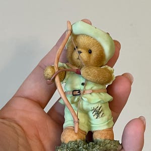 Cherished Teddies Robin Hood Friendship Figurine, Friendship Gift, Collectible Figurine, Teddy Bear Collectible, Gift For Friend