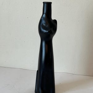 Black Riesling Cat Wine Bottle Decoration, Cute Cat Lover Gift, Unique Wine Decor, Cat Art Decor, Feline Home Decor