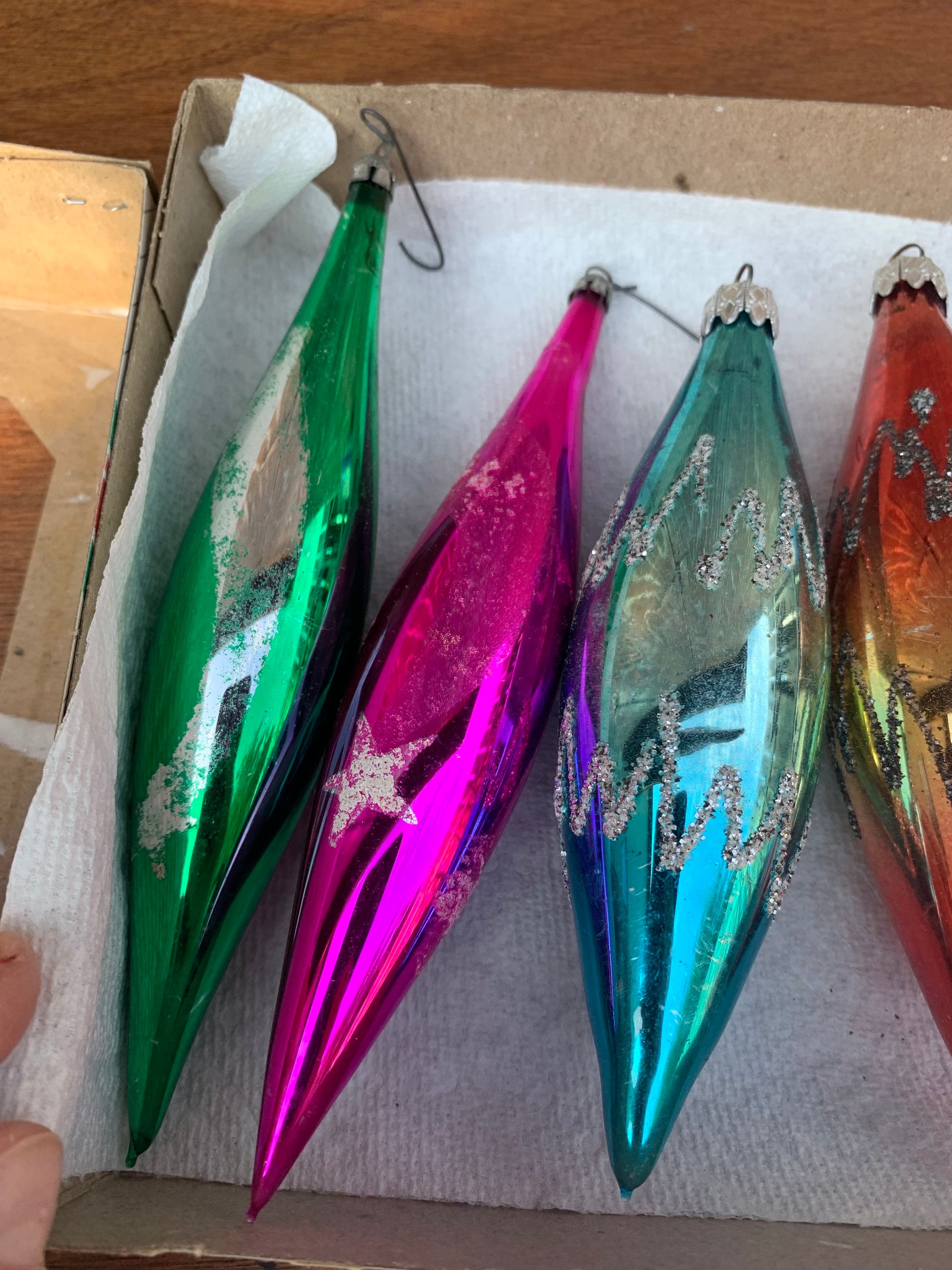 Vintage Glass Christmas Ornaments, 1950s, 1960s ,vintage Christmas ...