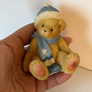 Cherished Teddies Nikki Cold Winter&#39;s Day Figurine, Gift for Teddy Bear Lover, Seasonal Decor