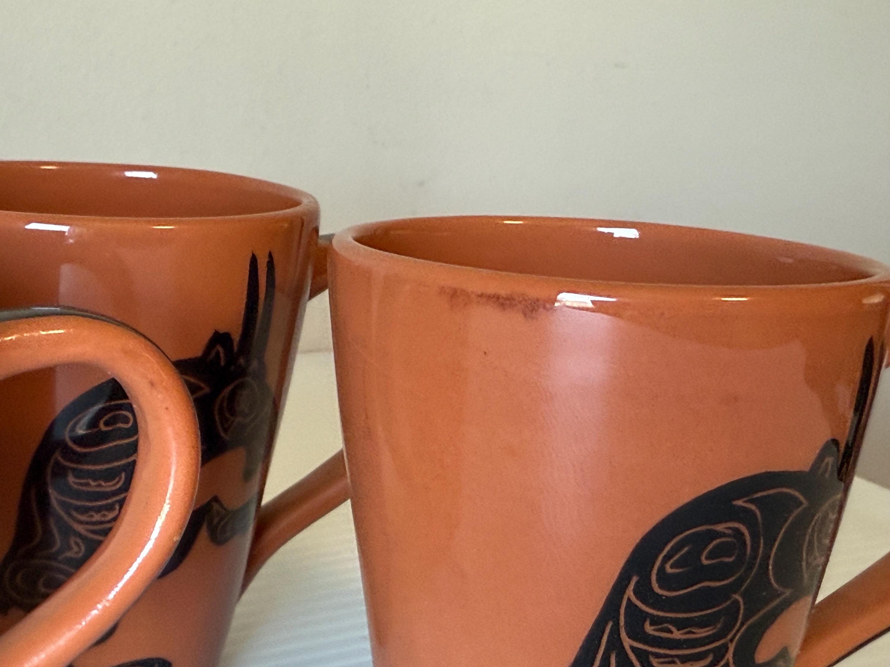 Kokopelli Terra Cotta Coffee Mugs, Native American Flute Player, BC Pottery  - Etsy