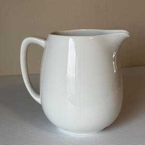 Swedish Rörstrand Ceramic Jug, White Pitcher, Home Decor, Water Jug, Scandinavian Style, Collectible Item