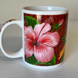 Hibiskusblomma Kaffemugg, Tropisk ö Tekopp