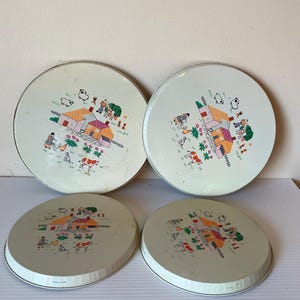 Lot de 4 housses de brûleurs de poêle amish vintage, décoration de cuisine grand-mère, accessoires de cuisine rustiques, protection de table de cuisson de ferme