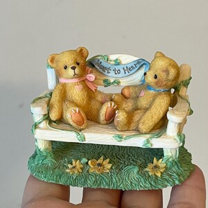 Cherished Teddies Two Bears On Bench Event Figurine, Teddy Bear Figurine, Collectible Gift, Home Decor, Gift For Her