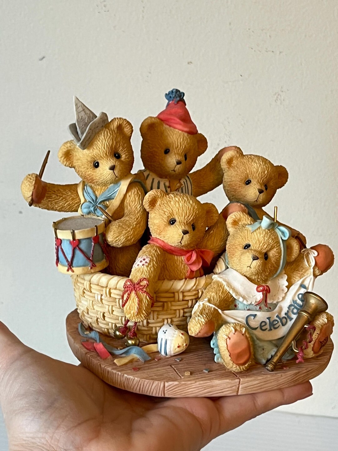 Cherished Teddies Band Figurine, Collectible Teddy Bear Decor - Etsy