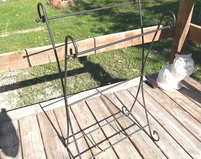Quilt Display Rods Wrought Iron Quilt Rack With Rod Holder, Vintage Display Stand - Etsy