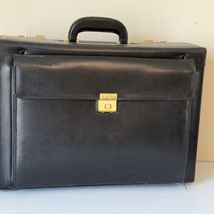 Samsonite Vintage Briefcase, Professional Black Briefcase, Business Men&#39;s Bag, Classic Briefcase, Office Ready
