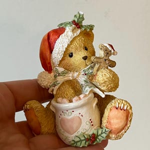 1992 Cherished Teddies Steven Figurine "A Season Filled With Sweetness", Christmas Gift, Holiday Decor, Collectible Figurine