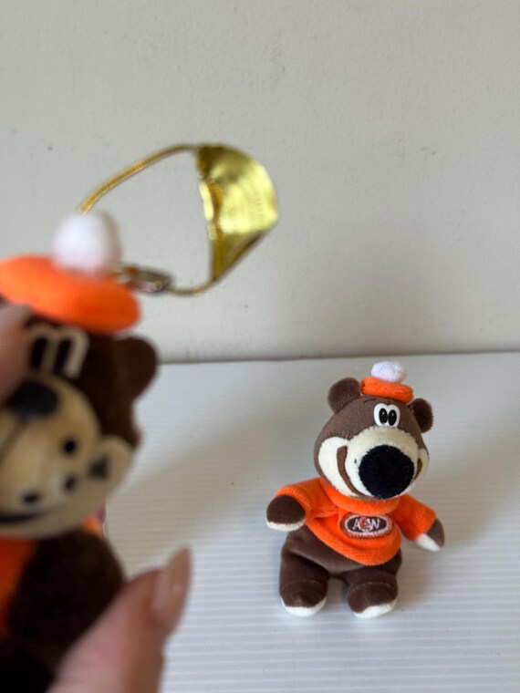 Vintage AW Root Beer Rooty Plush Bear, Retro Fast Food Mascot Toy