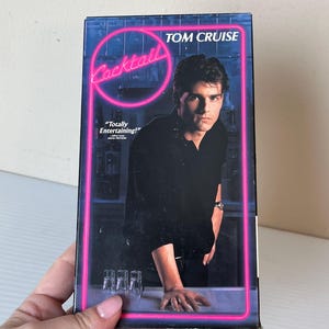 Cocktail VHS Tape, Tom Cruise Movie, Vintage 1988 Film, Classic VHS Collection, Retro Movie Gift, 80s Cinema Collectible, Gift For Her