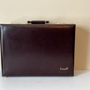 porte-documents vintage avec emblème du Canada, porte-documents avec clés, étui d'affaires classique, cadeau souvenir du Canada