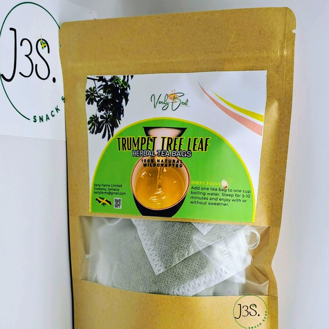 Trumpet Leaf Tea Bags Cecropia Peltata jamaican Trumpet Tree Leaf Etsy