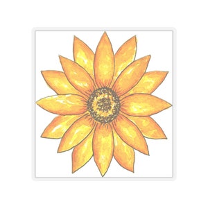 Summer Sunflower Bohemian Flower Child Kiss-Cut Stickers