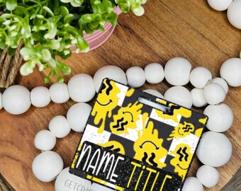 Retro Smiley Face Badge Buddy | Halloween Badge Buddy | Gifts for Her | Custom Badge Buddy | ID Badge | Badge Identifier |Personalized Gift