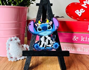 Cow Print Cartoon | Cartoon Badge Reel | ID Holder | Gifts for her