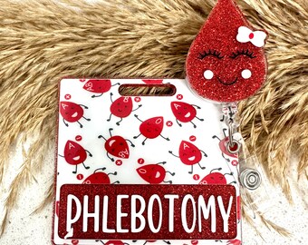 Phlebotomist Badge Buddy | Phlebotomy Gift | Healthcare Worker Badge Reel | ID Holder | Lab Gift | Nurses Gift
