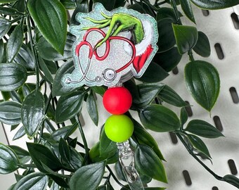 Christmas Stethoscope Badge Reel | Holiday ID Holder
