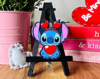 Valentines Day Badge Reel | ID Badge Holder | Gifts for her | Stocking Stuffer