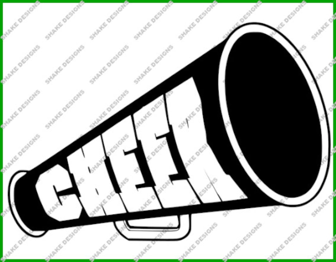 Cheerleader Megaphone SVG, Cheerleading Design, Sports Cutting File