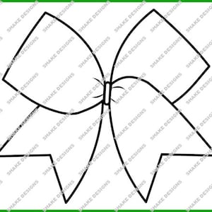 Cheer Bow SVG Cut File, Cheer Hair Bow, DIY Crafts, Digital Download, Cheerleading Team Accessories image 1
