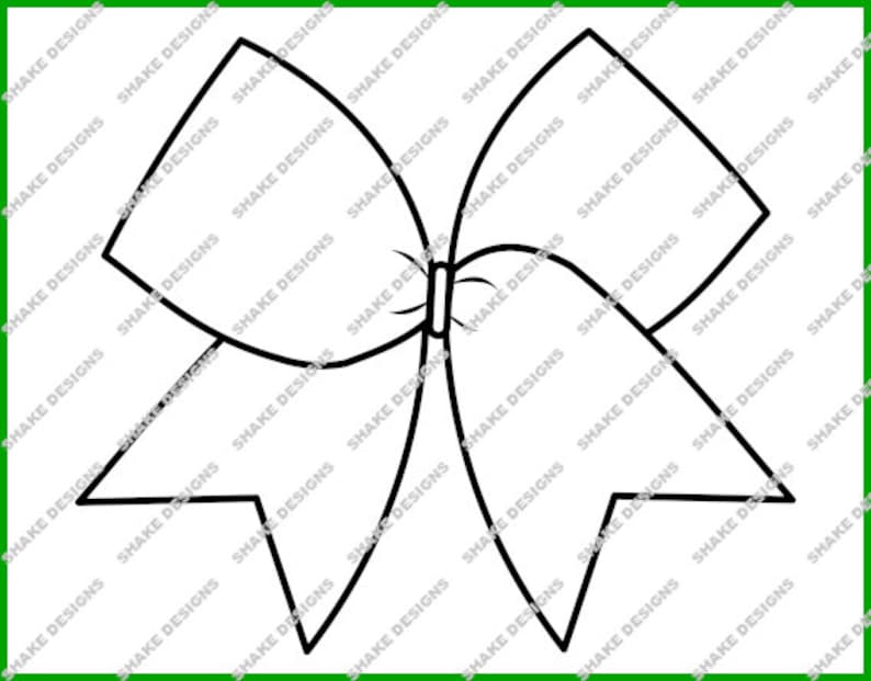 Cheer Bow SVG Cut File, Cheer Hair Bow, DIY Crafts, Digital Download, Cheerleading Team Accessories image 1