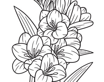 Floral Coloring 4x6 cards