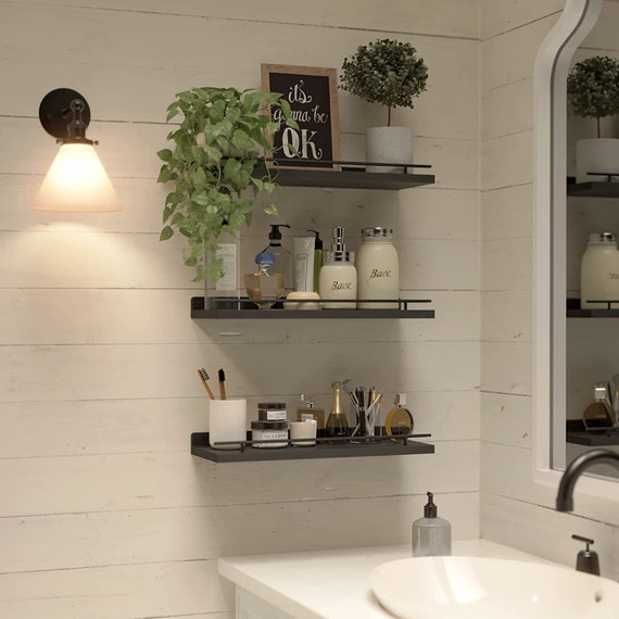 White Floating Shelves For Bathroom Organizer Over Toilet Bathroom Shelves  Wall