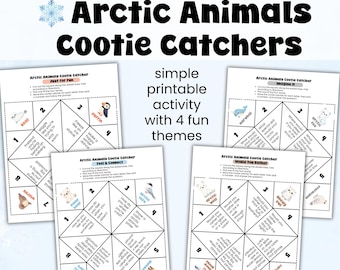 Arktische Tiere Krabbelfänger | Druckbare Wahrsagerin für Kinder | Spaß-, Bewegungs- & Verbindungsspiele