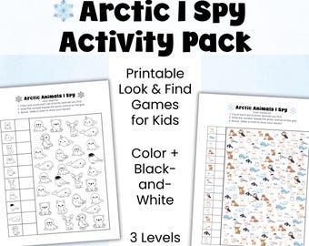 Arctic Animals I Spy Printable Games | Winter Activity for Kids