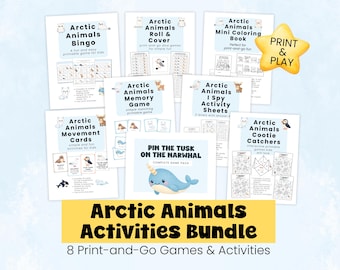 Arktische Tiere Aktivitäten Bündel | Druckbare Spiele & Aktivitäten für Kinder
