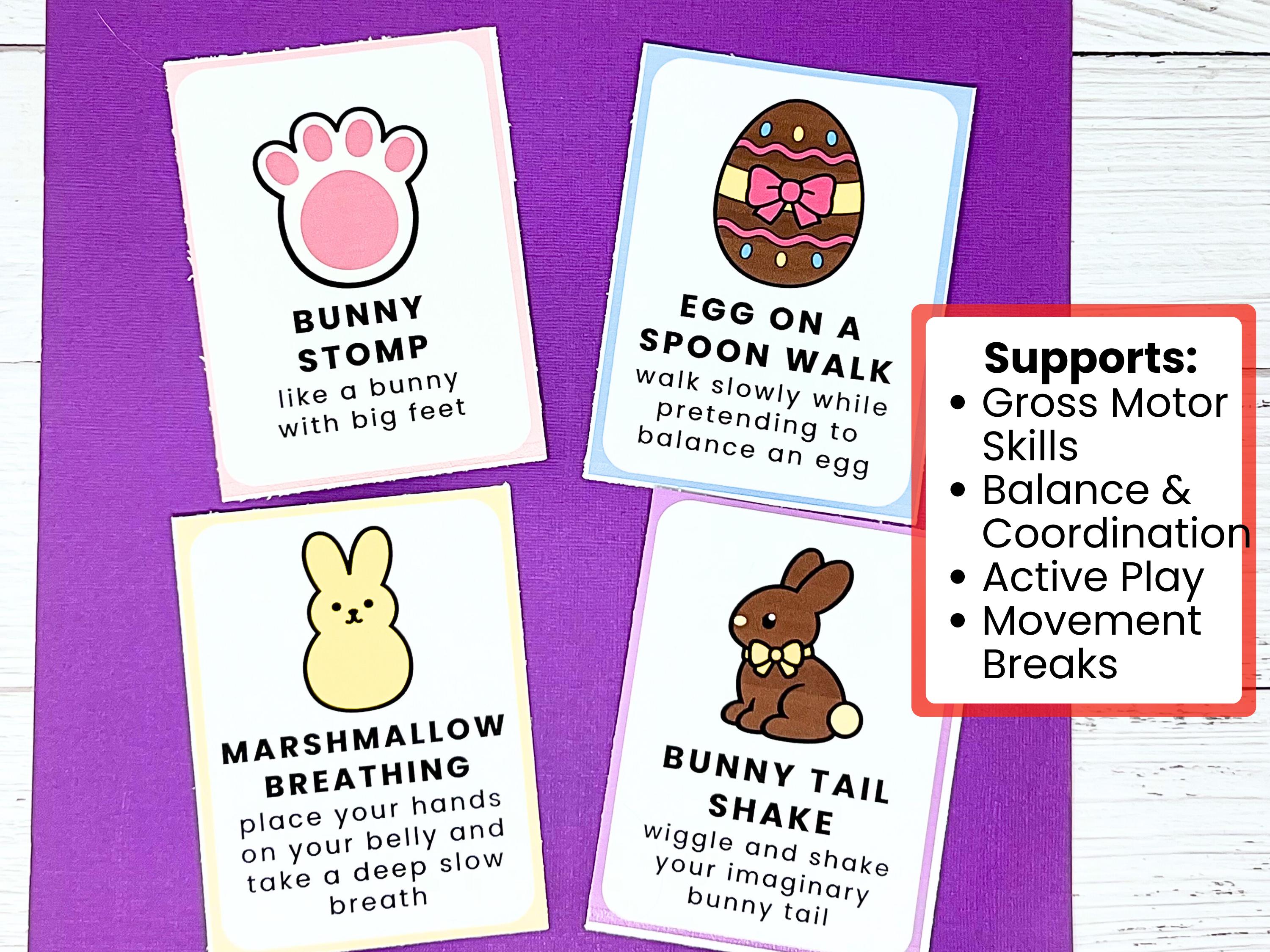 Easter Movement Cards for Kids | Brain Break Activities | Indoor ...