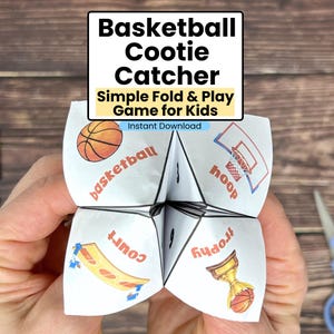 Basketball Cootie Catcher for Kids | Fun Sports Printable Game & Activity