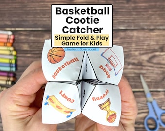 Basketball Cootie Catcher for Kids | Fun Sports Printable Game & Activity