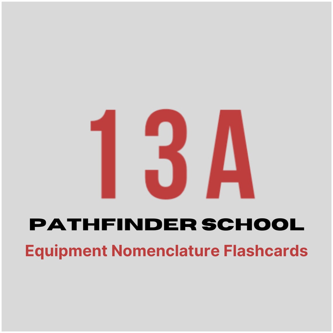 US Army Pathfinder School Equipment Nomenclature Study Etsy