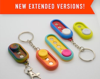 Llavero deslizante háptico magnético personalizable, impreso en 3D y estirado