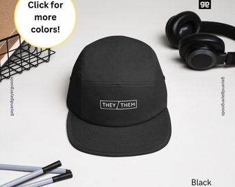 Casquette brodée ILS : snapback non binaire Fierté