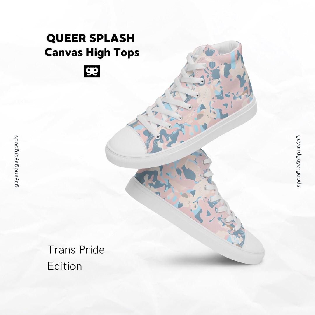 TRANS Shoes, Transgender Pride Sneakers Queer, Gender, LGBT Clothing