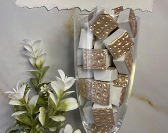 Champagne Pale Pink Gold Shimmer Satin Mica-Based Metallic Handmade Watercolor Half Pan