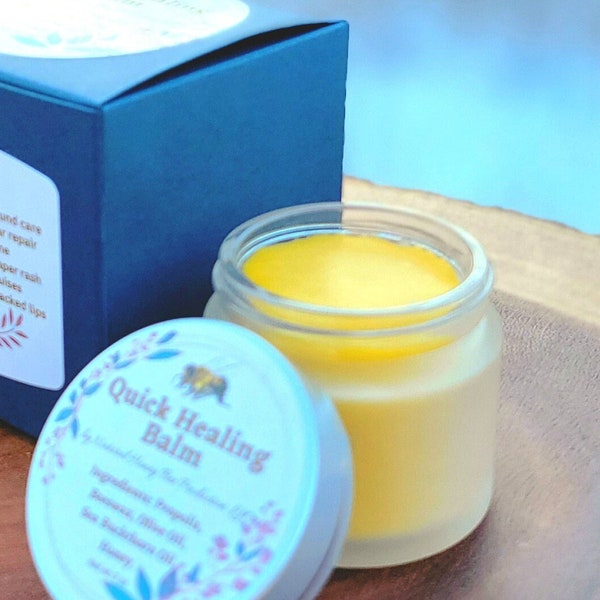 Propolis Beeswax Balm With Oils, Cream Salve Ointment Skin Care Ointment Best Skin Care  2 oz jar