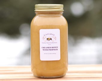 Propolis Infused Honey, Immune Support Honey, Natural Bee Propolis Infused Honey