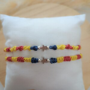 Senyera macrame armband / Specialgåva till Sant Jordi / Kataloniens flagga / Katalanska flaggan