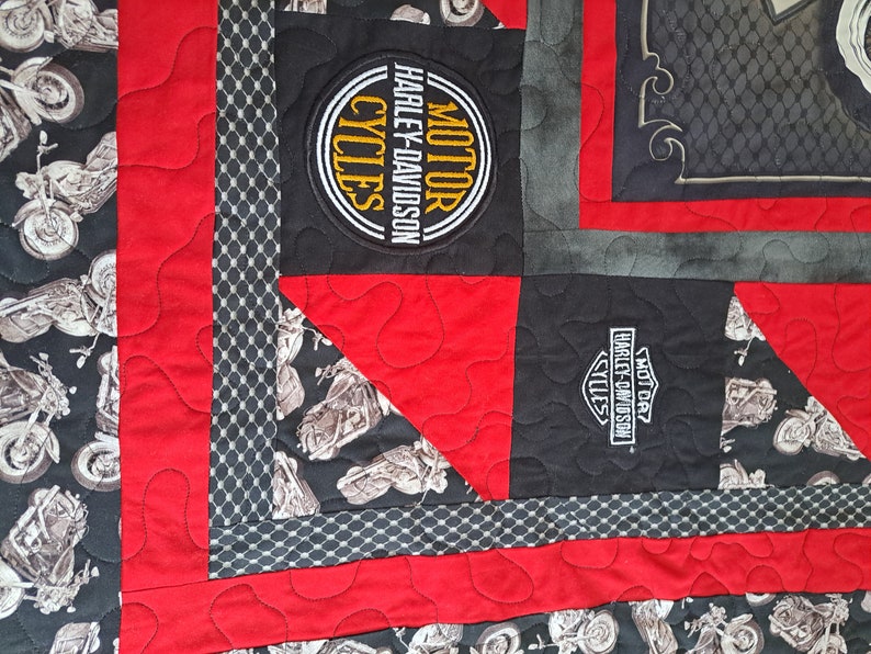 HARLEY Davidson Quilt Etsy