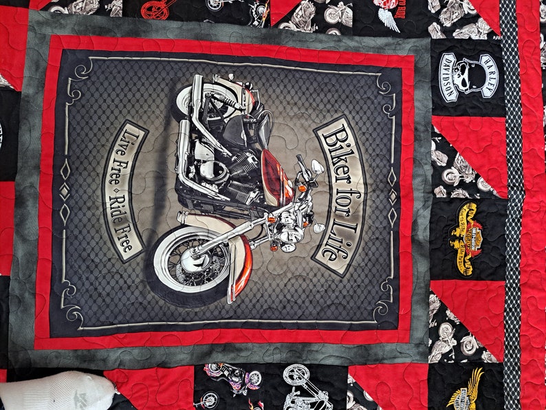 HARLEY Davidson Quilt Etsy