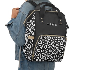 Multifunctional Diaper Backpack with Custom Name Plate