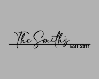 Steel Personalized Family Name Sign