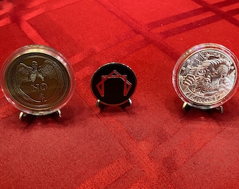 Coin / Small Medal Display Stands (x3) ---- Steel